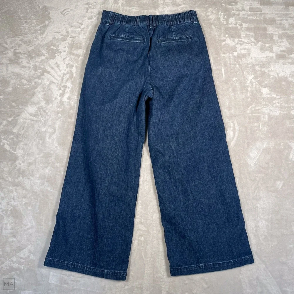 American Eagle Women's Jeans Trouser Denim Casual Front Pleat Relaxed 6 Blue - Picture 7 of 7